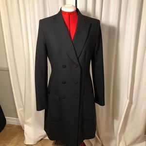 judith & charles Double Breasted Black Tuxedo Dress Size 8